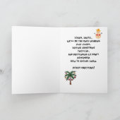 Grappige Sneeuwvogel Kerstkaart Kaart (Binnen)