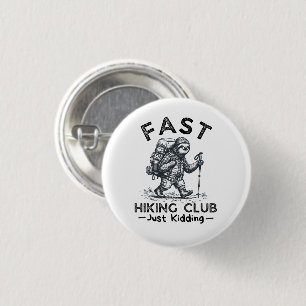 Grappige Snel Wandelclub Geintje Luiaard Wandelaar Ronde Button 3,2 Cm
