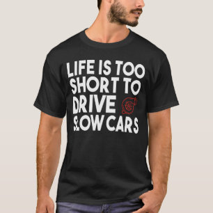 Grappige snelle auto handgeschakelde transmissie d t-shirt