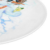 Grappige snijplank met Snowman Surfer (Hoek)