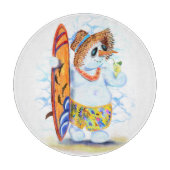Grappige snijplank met Snowman Surfer (Voorkant)