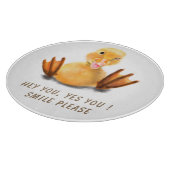 Grappige snijplank speelse eend - aangepaste tekst (Hoek)