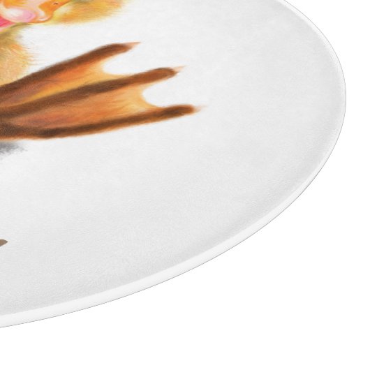 Grappige snijplank speelse eend - aangepaste tekst (Hoek)