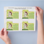 Grappige snoepzak ijsbeerpoep met spreuk flyer (Hand)