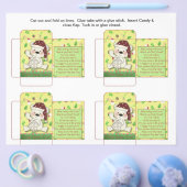 Grappige snoepzak ijsbeerpoep met spreuk flyer (Enkel)