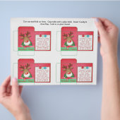 Grappige snoepzak Reindeer Poop met gezegde Flyer (Hand)