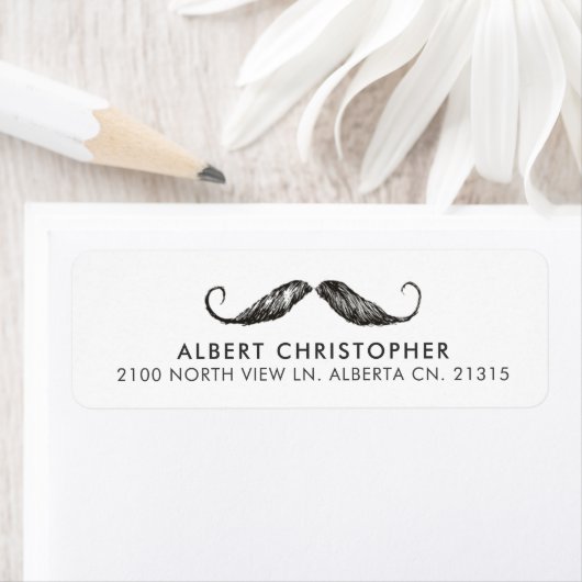 Grappige  snor etiket (Insitu)