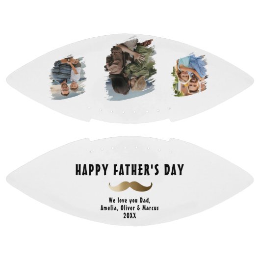 Grappige snor Happy Vaderdag 3 Foto American Football (Panelen)