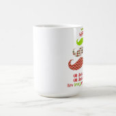 Grappige snor kerstboom vakantie mok (Center)