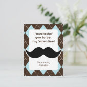 Grappige snor klasse Valentijnse Feestdagenkaart (Staand voorkant)