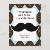 Grappige snor klasse Valentijnse Feestdagenkaart (Voorkant)