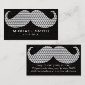 Grappige snor metalen gat visitekaartje (Voorkant / Achterkant)