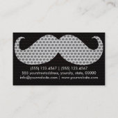 Grappige snor metalen gat visitekaartje (Achterkant)