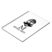 Grappige Snor Monogram #2 Notitieboek (Linkerzijde)