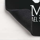 Grappige Snor Monogram Muismat (Hoek)