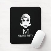 Grappige Snor Monogram Muismat (Met muis)