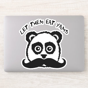 Grappige snor panda laat ze yams eten sticker