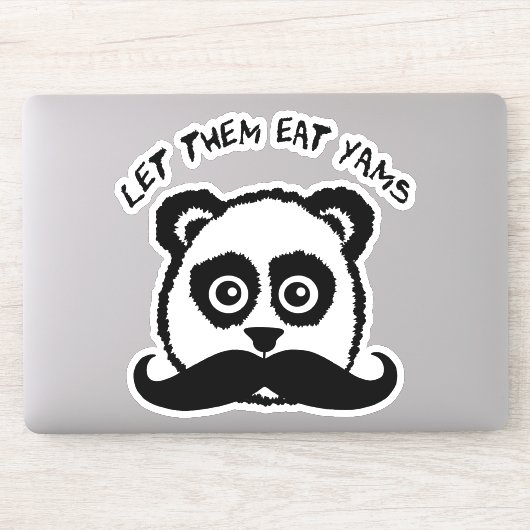 Grappige snor panda laat ze yams eten sticker (Computer)