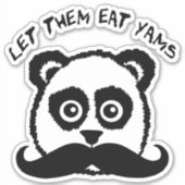 Grappige snor panda laat ze yams eten sticker (Voorkant)