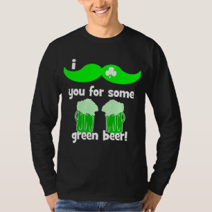 grappige snor St Patrick's Day T-shirt