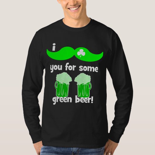 grappige snor St Patrick's Day T-shirt (Voorkant)