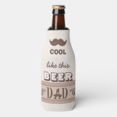 Grappige snor Vaderdag Beste papa ooit Cooler (Fles Voorkant)