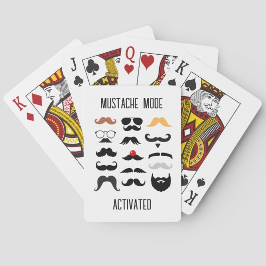 Grappige Snor Vaderdag Cadeau Verjaardag Pokerkaarten (Achterkant)