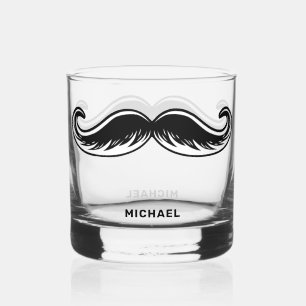 Grappige Snor Whisky Glas