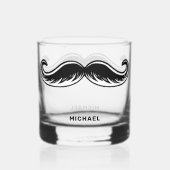 Grappige Snor Whisky Glas (Achterkant)