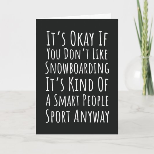 Grappige Snowboarden Kaarten Snowboarder Winterspo (Voorkant)