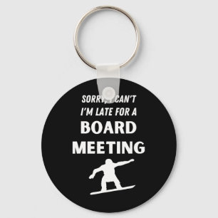 Grappige Snowboarden Pun Sneeuwbord Meeting Snowbo Sleutelhanger