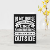 Grappige Snowboarder Joke Hob Kaart (Gele Bloem)