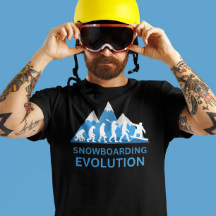 Grappige snowboarder t-shirt