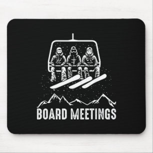 Grappige snowboardvergadering wintersport mannen muismat