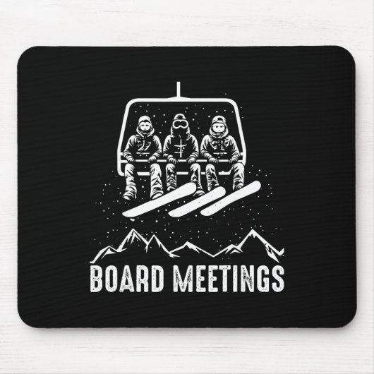 Grappige snowboardvergadering wintersport mannen muismat (Voorkant)