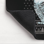 Grappige Snowy Uil Lelijke Kersttrui Kerstman Kers Muismat (Hoek)