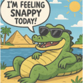 Grappige Sobek krokodil Sticker | egyptische Humor (Voorkant)