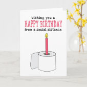 Grappige social distancing verjaardag kaart (Gele Bloem)