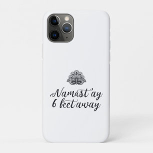 Grappige social distancing yoga quote Case-Mate iPhone case