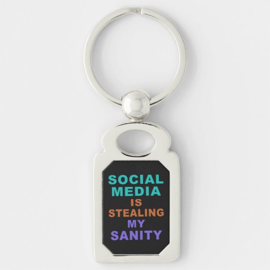 Grappige "Social Media" sleutelhanger (Voorkant)