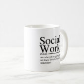 grappige Social Worker citaten Koffiemok (Voorkant rechts)