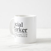 grappige Social Worker citaten Koffiemok (Voorkant links)