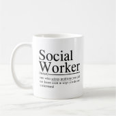 grappige Social Worker citaten Koffiemok (Links)
