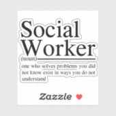 grappige Social Worker citaten Sticker (Vel)