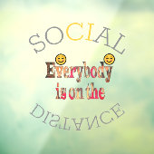 Grappige sociale afstand raamsticker (Vel 3)