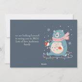 Grappige sociale afstandelijke groeten FOTO Feestdagenkaart (Achterkant)