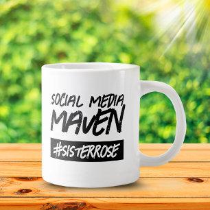 Grappige sociale media Maven hashtag naam Grote Koffiekop