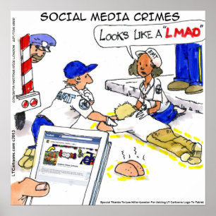 Grappige sociale media misdaadposter poster