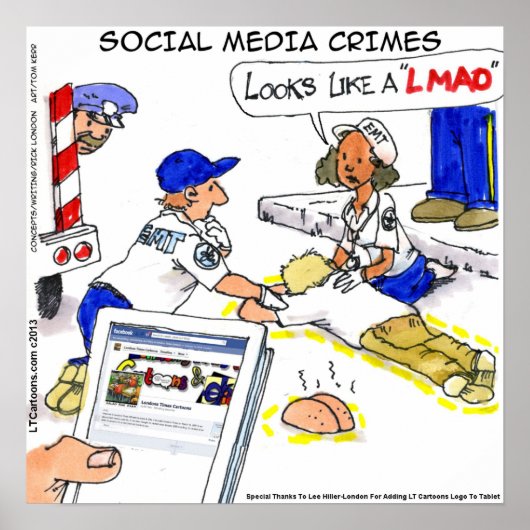 Grappige sociale media misdaadposter poster (Voorkant)