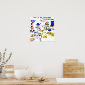 Grappige sociale media misdaadposter poster (Keuken)